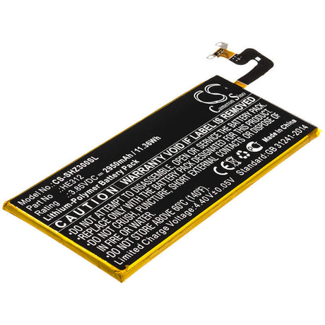 3.85V, Li-Polymer, 2950mAh, SmartPhone battery fits Sharp, He312, Fs8009, L900s, 11.36Wh Mobile, SmartPhone Cameron Sino Technology Limited (Smartphone)