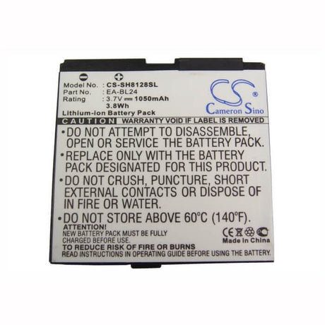 3.7V, Li-ion, 1050mAh, SmartPhone battery fits Sharp, Ea-bl24, Sh8118, Sh8118u, 3.89Wh Mobile, SmartPhone Cameron Sino Technology Limited (Suspended)