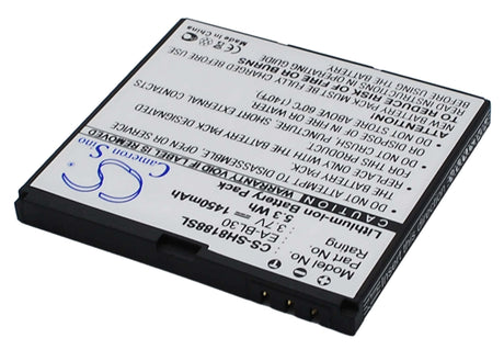 3.7V, Li-ion, 1450mAh, SmartPhone battery fits Sharp, Ea-bl30, Sh8188u, 5.37Wh Mobile, SmartPhone Cameron Sino Technology Limited (Smartphone)