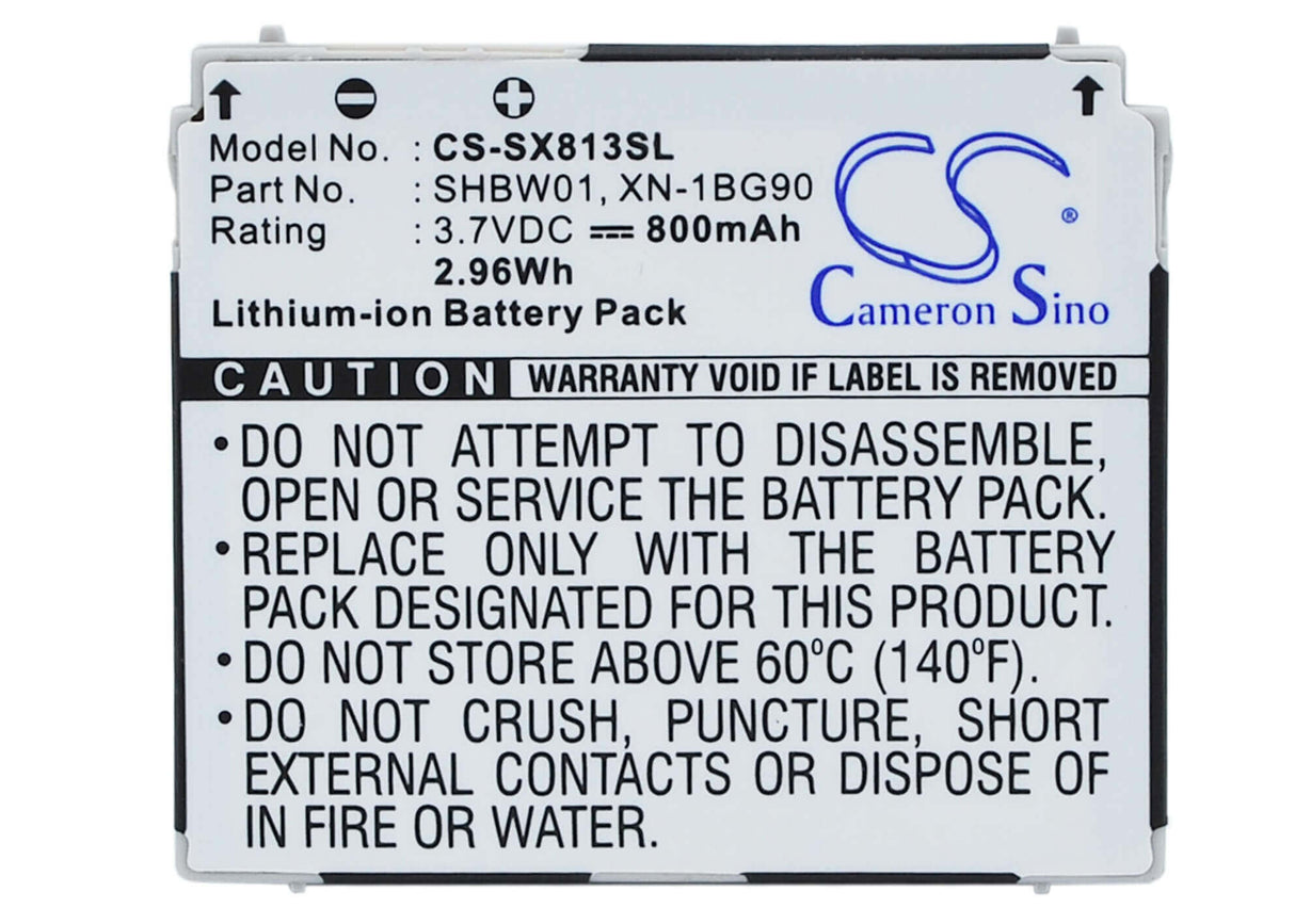 3.7V, Li-ion, 850mAh, SmartPhone battery fits Sharp, Shbw01, 802, 802sh, 3.15Wh Mobile, SmartPhone Cameron Sino Technology Limited (Suspended)