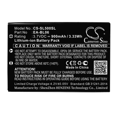 3.7V, Li-ion, 900mAh, PDA battery fits Sharp, Ea-bl06, Zaurus C750, Zaurus C760, 3.33Wh PDA, Pocket PC Cameron Sino Technology Limited