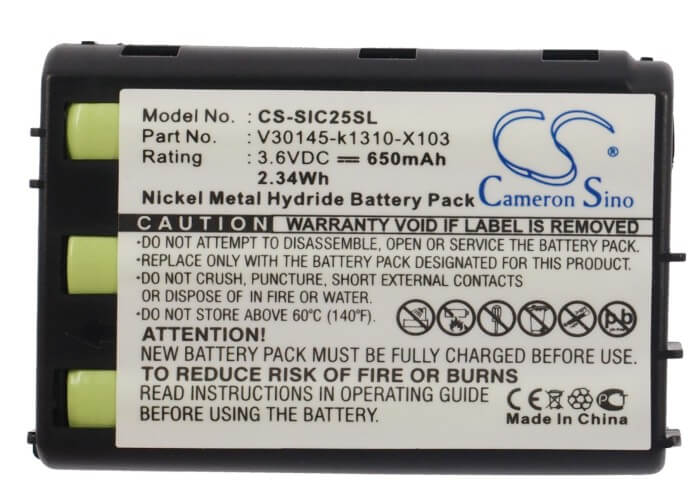 SmartPhone Battery For Siemens C25, C2588, C25e 3.6v, 700mah - 2.52wh Mobile, SmartPhone Cameron Sino Technology Limited (Smartphone)