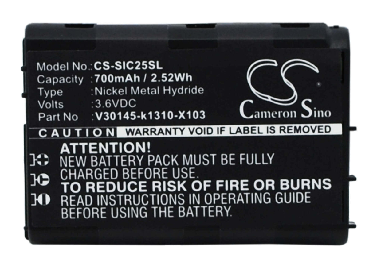SmartPhone Battery For Siemens C25, C2588, C25e 3.6v, 700mah - 2.52wh Mobile, SmartPhone Cameron Sino Technology Limited (Smartphone)