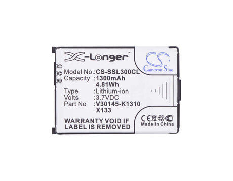 3.7V, Li-ion, 1300mAh, Cordless Phone battery fits Swisscom, Siemens, Telekom, L36880-n5401-a102, Active M1, Gigaset 4000 Micro, 4.81Wh Cordless Phone Cameron Sino Technology Limited (Cordless Phone)