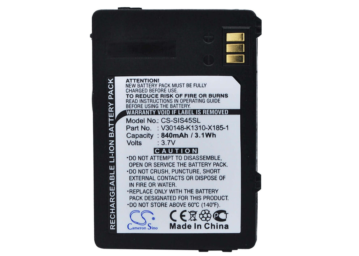 3.7V, Li-ion, 840mAh, SmartPhone battery fits Siemens, L36880-n4501-a100, 3618, 6618, 3.11Wh Mobile, SmartPhone Cameron Sino Technology Limited (Smartphone)