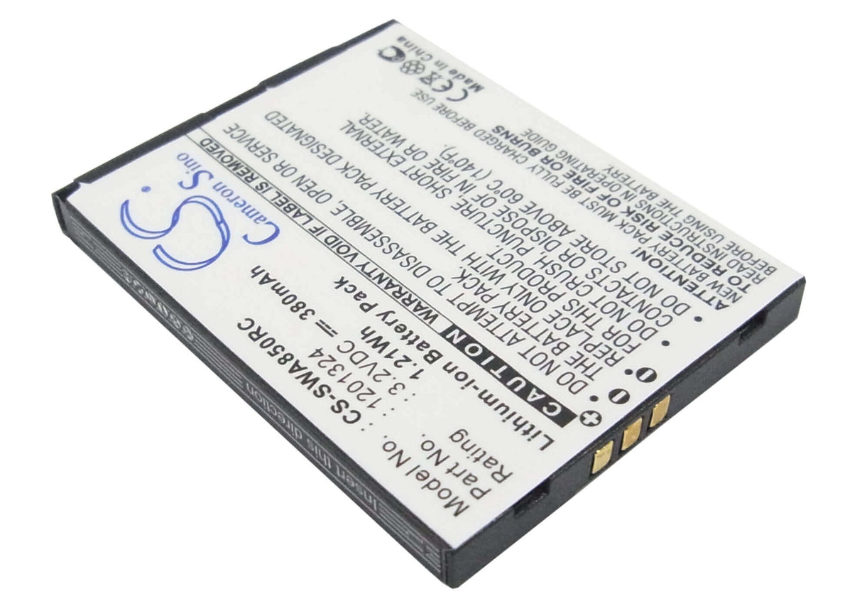 3.2V, Li-ion, 380mAh, Hotspot battery fits Sierra Wireless, 1201324, Aircard 595u, Aircard 875u, 1.22Wh Hotspot Cameron Sino Technology Limited