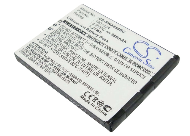 3.2V, Li-ion, 380mAh, Hotspot battery fits Sierra Wireless, 1201324, Aircard 595u, Aircard 875u, 1.22Wh Hotspot Cameron Sino Technology Limited