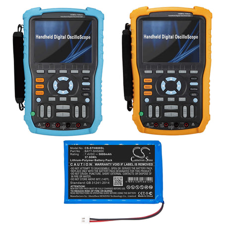 7.4V, Li-Polymer, 5000mAh, Equipment battery fits Siglent, Batt-shs800, SHS1000, Shs800, 37Wh Equipment, Survey, Test Cameron Sino Technology Limited