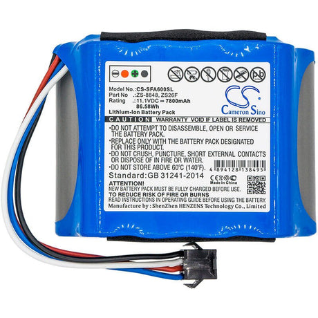 11.1V, Li-ion, 7800mAh, Equipment battery fits Signal Fire, Zs26f, AI-6, Sa-2, 86.58Wh Equipment, Survey, Test Cameron Sino Technology Limited