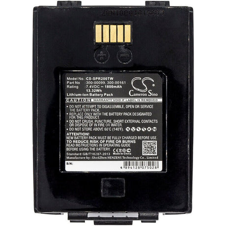 7.4V, Li-ion, 1800mAh, Two-Way Radio battery fits Sepura, Simoco-sepura, 300-00001, Src3300, Srg3500, 13.32Wh Two-Way Radio Cameron Sino Technology Limited