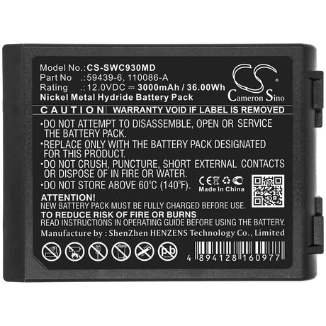 12.0V, Ni-MH, 3000mAh, Medical battery fits Artema, Simonson-wheel, 110086-a, Cardio Aid 100, 36.00Wh Medical Cameron Sino Technology Limited (Medical)