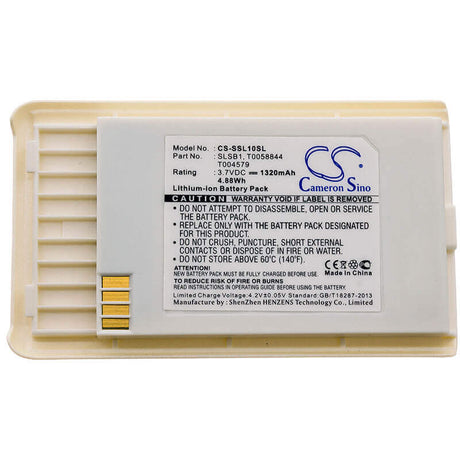 3.7V, Li-ion, 1320mAh, DAB Digital battery fits Sirius, Slsb1, Sl100, Stiletto 10 (sl10pk1), 4.88Wh DAB Digital Cameron Sino Technology Limited (Suspended)