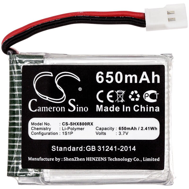 3.7V, Li-Polymer, 650mAh, Drones battery fits Skyhunter, Skyhunter, X8tw, X8tw, 2.41Wh Drones Cameron Sino Technology Limited