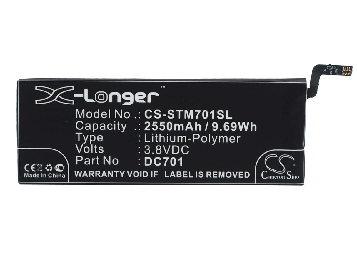 3.8V, Li-Polymer, 2550mAh, SmartPhone battery fits Smartisan, Dc701, Sm701, Sm705, 9.69Wh Mobile, SmartPhone Cameron Sino Technology Limited (Suspended)