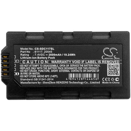 7.4V, Li-ion, 2600mAh, Equipment battery fits Sokkia, 20545, Juniper Mesa Field, Topcon Tesla, 19.24Wh Equipment, Survey, Test Cameron Sino Technology Limited