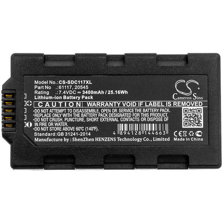 7.4V, Li-ion, 3400mAh, Data Collector battery fits Sokkia, 20545, Juniper Mesa Field, Topcon Tesla, 25.16Wh Equipment, Survey, Test Cameron Sino Technology Limited