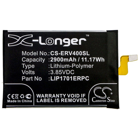 3.85V, Li-Polymer, 2900mAh, SmartPhone battery fits Sony, 1315-7600, 802so, J8110, 11.17Wh Mobile, SmartPhone Cameron Sino Technology Limited (Smartphone)