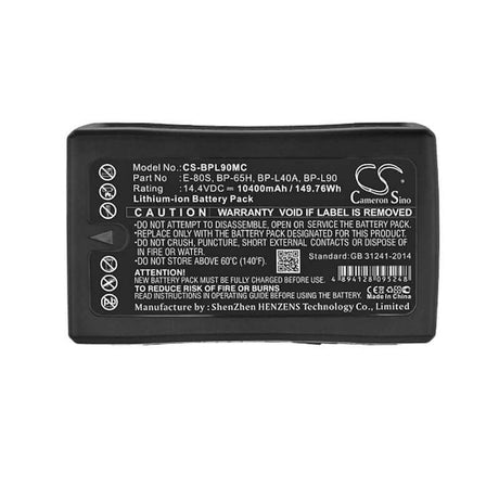 Camera Battery For Sony Bc-l100ce, Bvm-d9, Bvm-d9h1a (broadcast 14.4v, 10400mah - 149.76wh Camera Cameron Sino Technology Limited (Dangerous Goods)