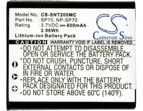 3.7V, Li-ion, 800mAh, Camera battery fits Sony, 4-261-368-01, Bloggie Duo, Bloggie Mhs-fs2, 2.96Wh Camera Cameron Sino Technology Limited (Camera)