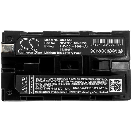 Camera Battery For Sony Ccd-rv100, Ccd-rv200, Ccd-sc5, Ccd-sc5/e, 7.4v, 2000mah - 14.80wh Camera Cameron Sino Technology Limited (Camera)