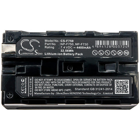 7.4V, Li-ion, 4400mAh, Camera battery fits Sony. Yongnuo, Np-f730, Amaran Al-528c, Amaran Al-528s, 32.56Wh Camera Cameron Sino Technology Limited (Camera)