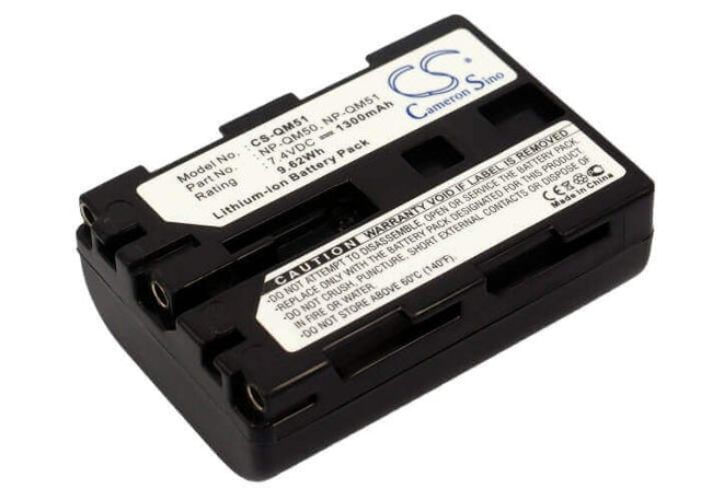7.4V, Li-ion, 1300mAh, Camera battery fits Sony, Np-qm50, Ccd-tr108, Ccd-tr208, 9.62Wh Camera Cameron Sino Technology Limited (Camera)