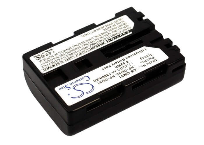 7.4V, Li-ion, 1300mAh, Camera battery fits Sony, Np-qm50, Ccd-tr108, Ccd-tr208, 9.62Wh Camera Cameron Sino Technology Limited (Camera)
