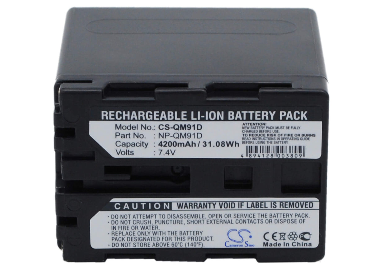 7.4V, Li-ion, 4200mAh, Camera battery fits Sony, Np-qm91d, Ccd-trv108, Ccd-trv108e, 31.08Wh Camera Cameron Sino Technology Limited (Camera)