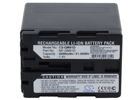 7.4V, Li-ion, 4200mAh, Camera battery fits Sony, Np-qm91d, Ccd-trv108, Ccd-trv108e, 31.08Wh Camera Cameron Sino Technology Limited (Camera)