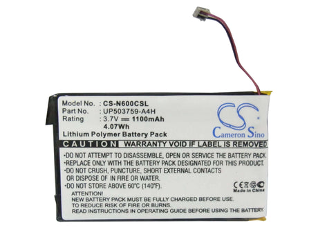 3.7V, Li-Polymer, 1100mAh, PDA battery fits Sony, Up503759-a4h, Clie Peg-n600c, Clie Peg-n610, 4.07Wh PDA, Pocket PC Cameron Sino Technology Limited