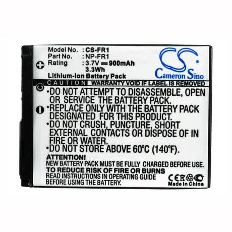 3.7V, Li-ion, 900mAh, Camera battery fits Sony, Np-fr1, Cyber-shot Dsc-f88, Cyber-shot Dsc-p100, 3.33Wh Camera Cameron Sino Technology Limited (Camera)