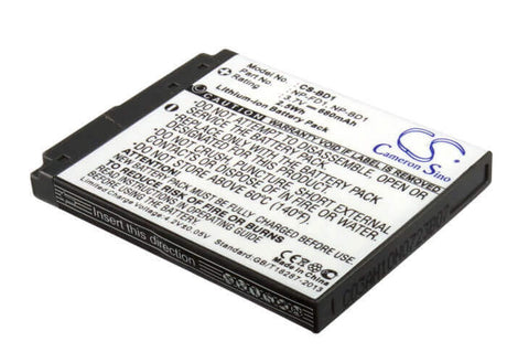 3.7V, Li-ion, 680mAh, Camera battery fits Sony, Np-bd1, Cyber-shot Dsc-g3, Cyber-shot Dsc-t2, 2.516Wh Camera Cameron Sino Technology Limited (Camera)