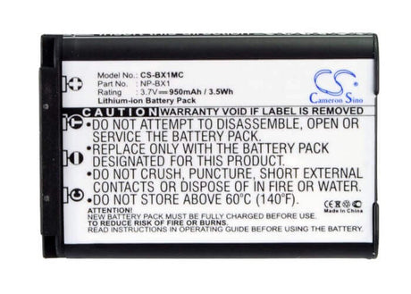 3.7V, Li-ion, 950mAh, Camera battery fits Sony, Np-bx1, Cyber-shot Dsc-hx300, Cyber-shot Dsc-hx50, 3.515Wh Camera Cameron Sino Technology Limited (Camera)