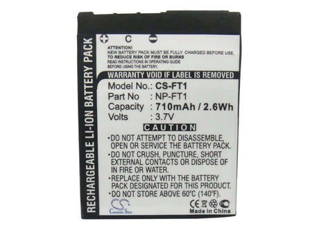 3.7V, Li-ion, 710mAh, Camera battery fits Sony, Np-ft1, Cyber-shot Dsc-l1, Cyber-shot Dsc-l1/b, 2.627Wh Camera Cameron Sino Technology Limited (Camera)