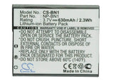3.7V, Li-ion, 630mAh, Camera battery fits Sony, Np-bn, Cyber-shot Dsc-t110p, Cyber-shot Dsc-t110s, 2.331Wh Camera Cameron Sino Technology Limited (Camera)