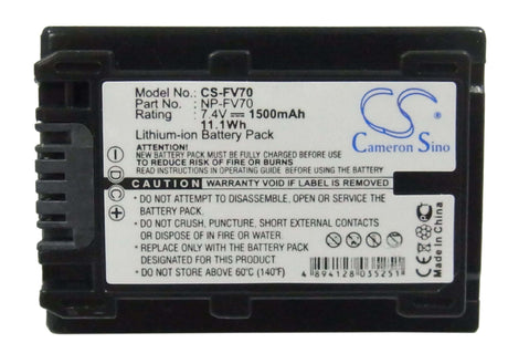 Camera Battery For Sony Dcr-dvd308e, Dcr-dvd650e, Dcr-hc48e, Dcr-sr200e, 7.4v, 1500mah - 11.10wh Camera Cameron Sino Technology Limited (Camera)
