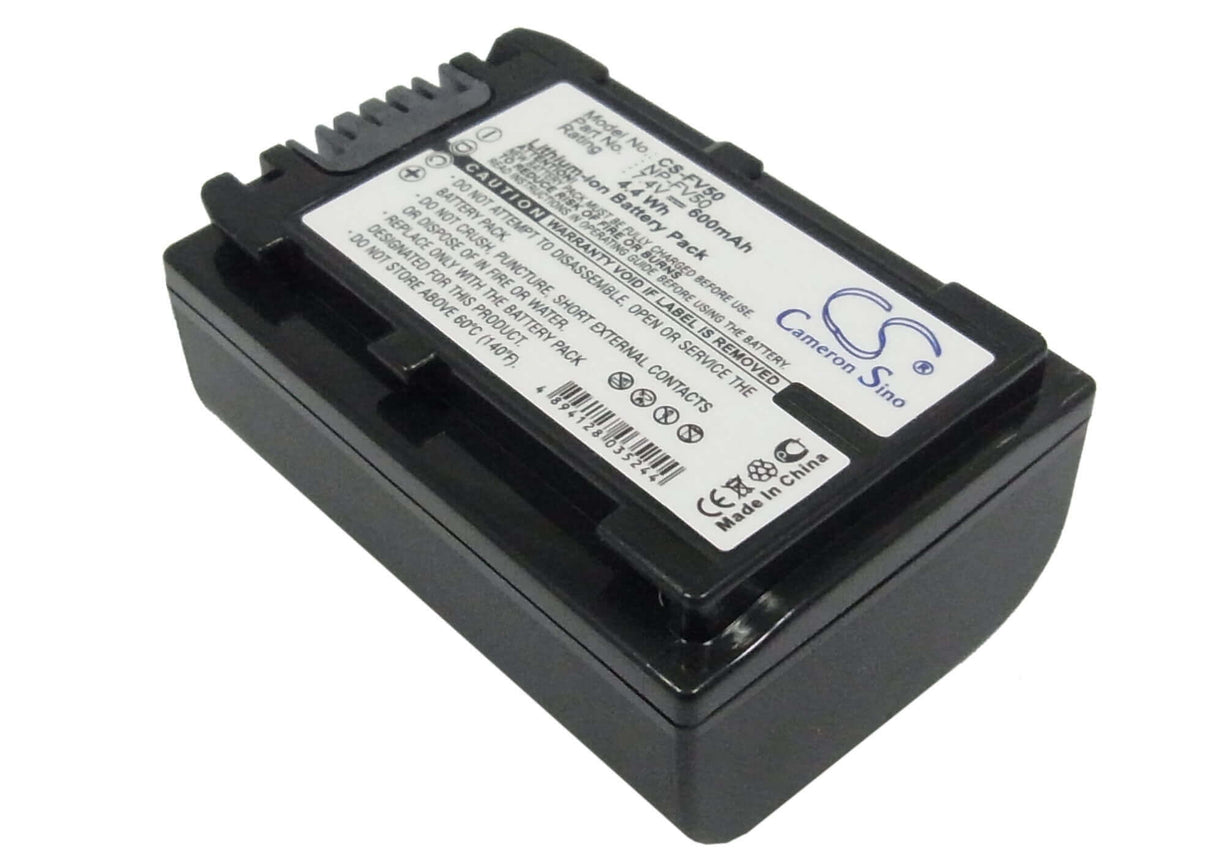7.4V, Li-ion, 600mAh, Camera battery fits Sony, Np-fv50, Dcr-dvd403, Dcr-dvd505, 4.44Wh Camera Cameron Sino Technology Limited (Camera)
