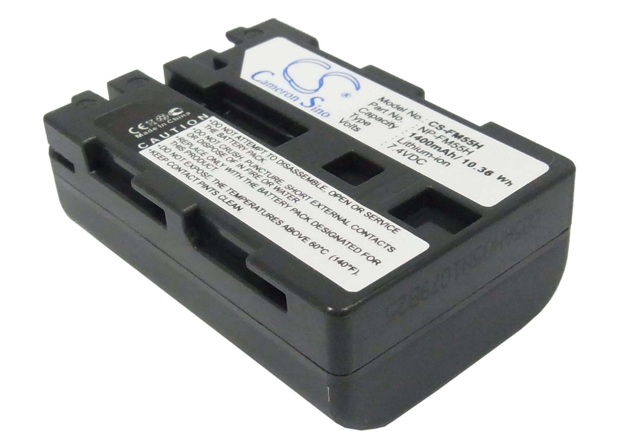 7.4V, Li-ion, 1400mAh, Camera battery fits Sony, Np-fm55h, Dslr-a100, Dslr-a100/b, 10.36Wh Camera Cameron Sino Technology Limited (Camera)