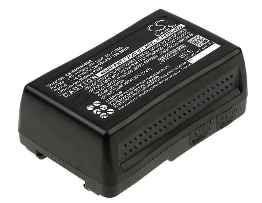 Camera Battery For Sony Dsr-250p, Dsr-600p, Dsr-650p, Hdw-800p, 14.8v, 13200mah - 195.36wh Camera Cameron Sino Technology Limited (Dangerous Goods)