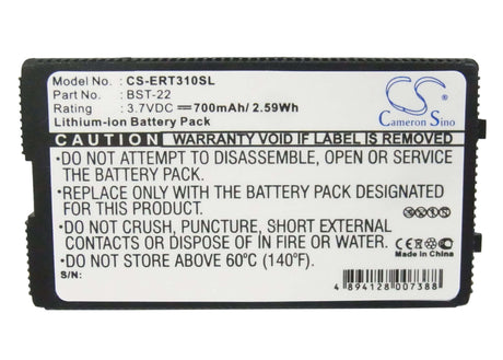 3.7V, Li-ion, 700mAh, SmartPhone battery fits Sony Ericsson, Bst-22, T300, T306, 2.59Wh Mobile, SmartPhone Cameron Sino Technology Limited (Suspended)