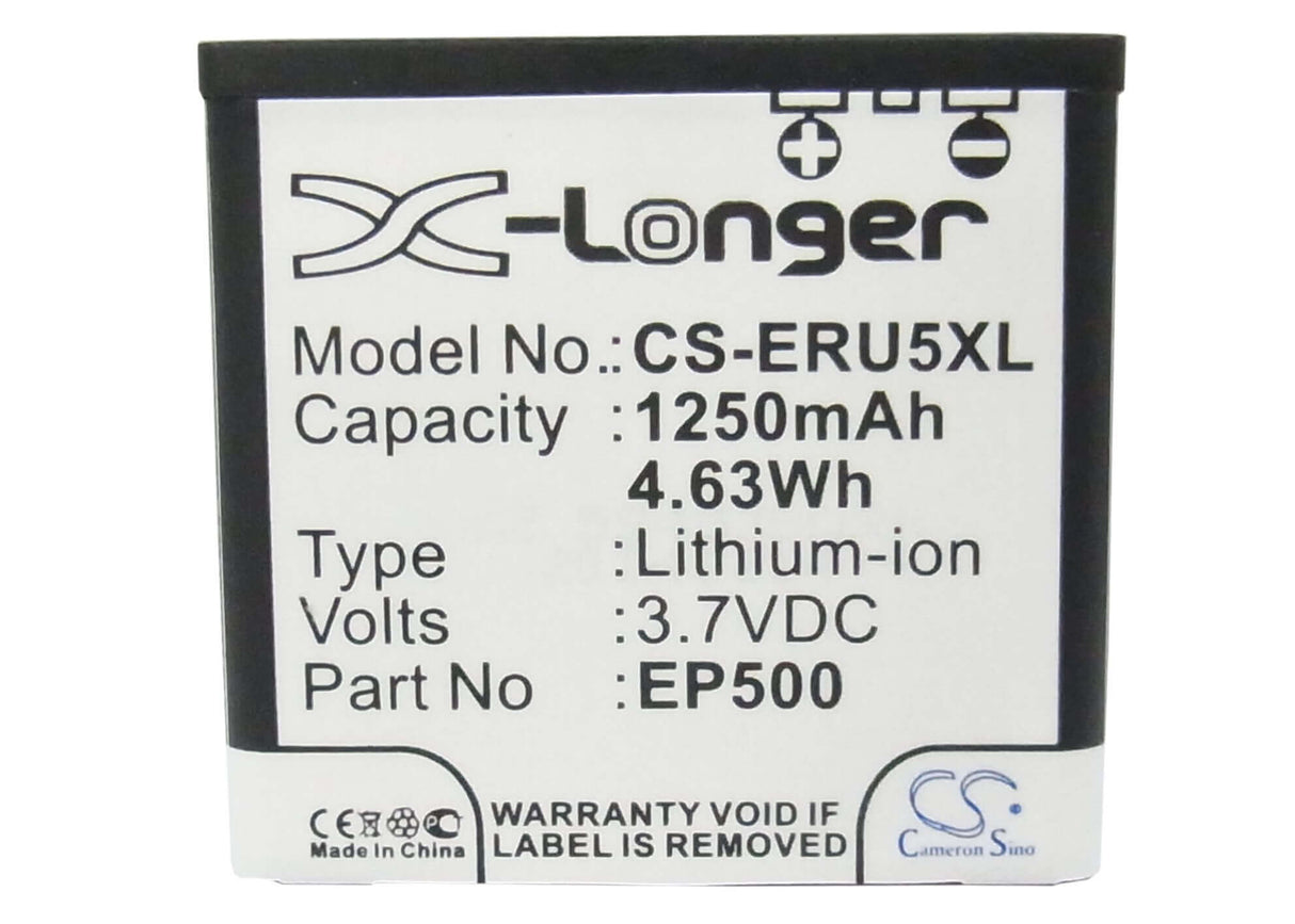 Battery For Sony Ericsson U5, U5i Vivaz, U5i Cosmic 3.7v, 1250mah - 4.63wh Batteries for Electronics Cameron Sino Technology Limited (Suspended)   