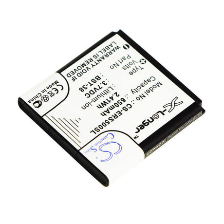 3.7V, Li-ion, 650mAh, SmartPhone battery fits Sony Ericsson, Bst-38, C510, C902, 2.41Wh Mobile, SmartPhone Cameron Sino Technology Limited (Suspended)
