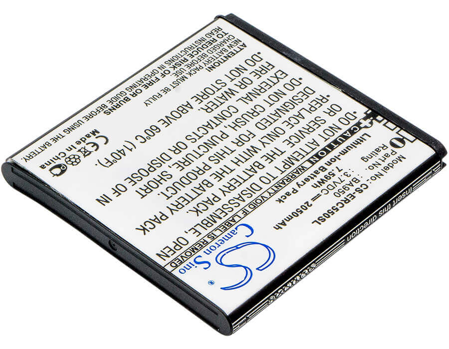 3.7V, Li-ion, 2050mAh, SmartPhone battery fits Sony, Sony Ericsson, Sony Ericsson, Sony, Ba950, Bsp60, 7.59Wh Mobile, SmartPhone Cameron Sino Technology Limited (Smartphone)