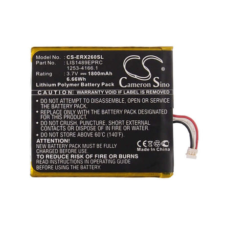 3.7V, Li-Polymer, 1800mAh, SmartPhone battery fits Sony Ericsson, 1253-4166.1, Lt26w, Xperia Acro S, 6.66Wh Mobile, SmartPhone Cameron Sino Technology Limited (Smartphone)