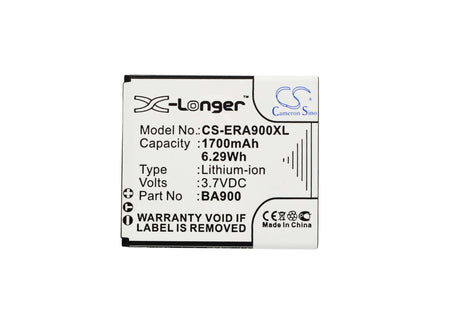 Battery For Sony Ericsson Xperia Gx, Lt29, Lt29i 3.7v, 1700mah - 6.29wh Batteries for Electronics Cameron Sino Technology Limited (Suspended)   