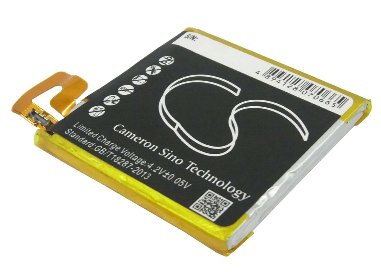 3.7V, Li-Polymer, 1780mAh, SmartPhone battery fits Sony Ericsson, 1257-1456, Lt30a, Lt30at, 6.59Wh Mobile, SmartPhone Cameron Sino Technology Limited (Smartphone)