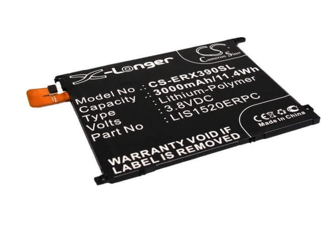 3.8V, Li-Polymer, 3000mAh, SmartPhone battery fits Sony Ericsson, 1270-8451.2, C6616, C6802, 11.4Wh Mobile, SmartPhone Cameron Sino Technology Limited (Suspended)