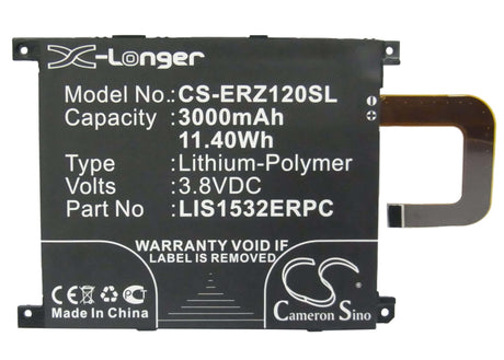 3.8V, Li-Polymer, 3000mAh, SmartPhone battery fits Sony Ericsson, Lis1532erpc, C6916, L39t, 11.4Wh Mobile, SmartPhone Cameron Sino Technology Limited (Smartphone)