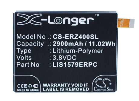 3.8V, Li-Polymer, 2900mAh, SmartPhone battery fits Sony Ericsson, Agpb015-a001, E5506, E5533, 11.02Wh Mobile, SmartPhone Cameron Sino Technology Limited (Smartphone)