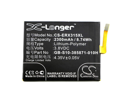 3.8V, Li-Polymer, 2300mAh, SmartPhone battery fits Sony, Sony Ericsson, Gb-s10-385871-010h, F3111, F3112, 8.74Wh Mobile, SmartPhone Cameron Sino Technology Limited (Smartphone)